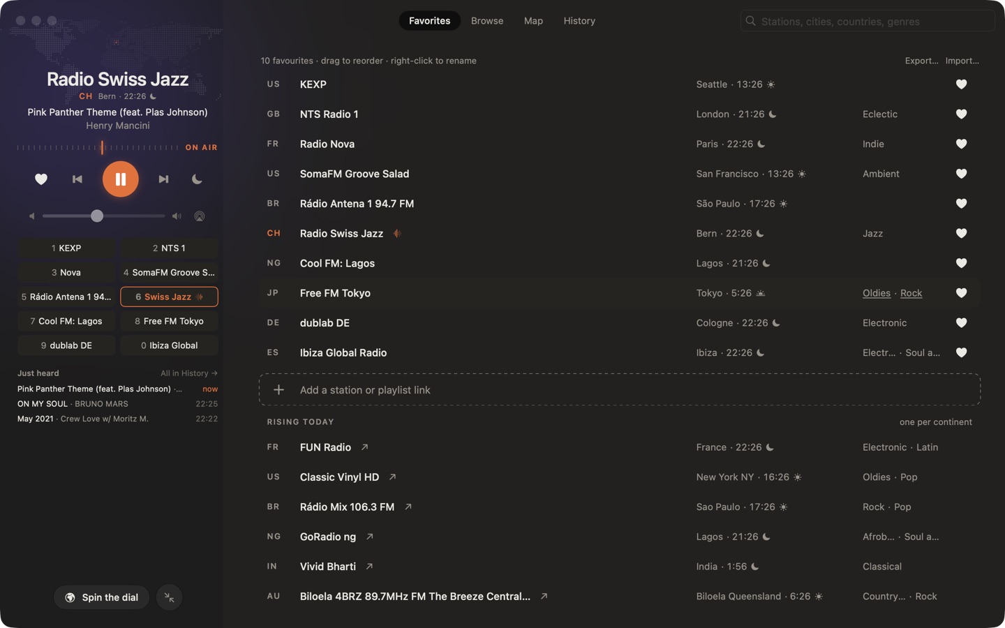 The presets, one playing
